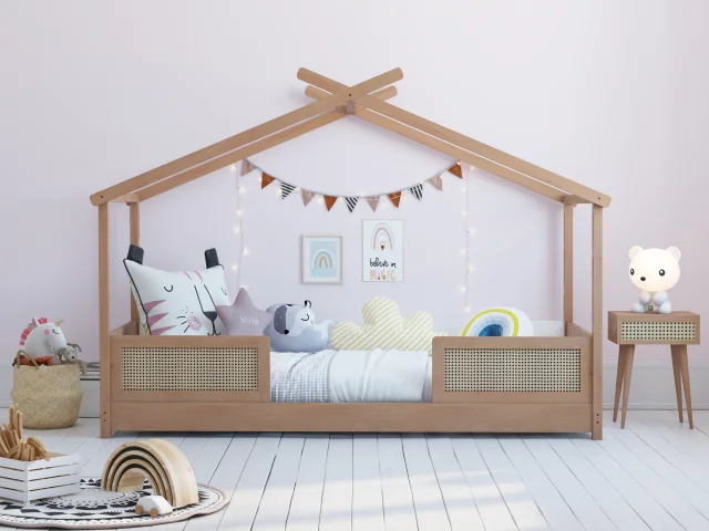Onze keuze voor een uniek vloerbed, Allouette Rotan Wood kinderbed