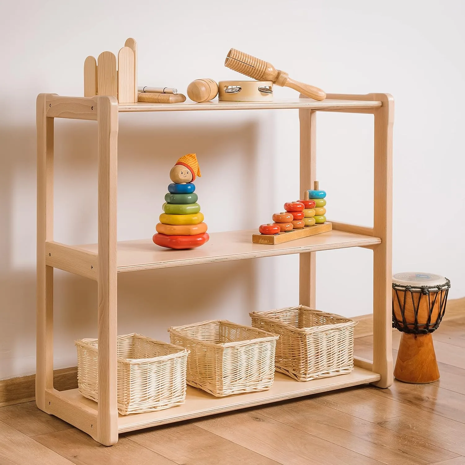 Woodjoy Montessori Speelgoedkast Traditionele leertoren alternatief: Jindl Leertoren