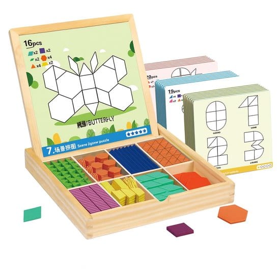 Houten Geometrisch puzzelspel Onze keus verstelbare leertoren: Zeo Wood leertoren
