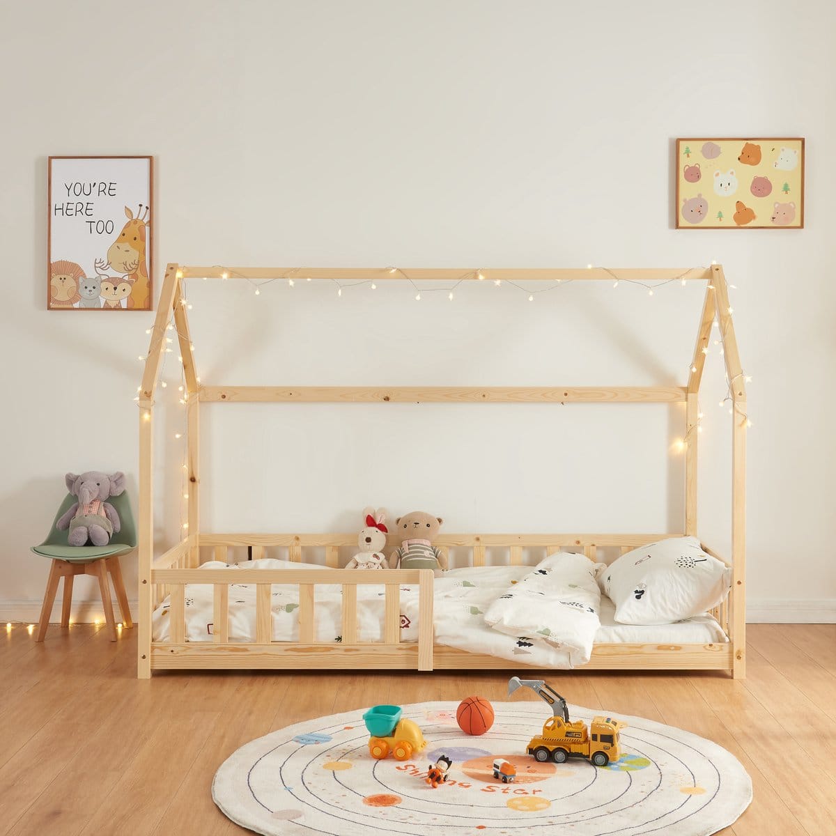 Budget Montessori bed van grenenhout